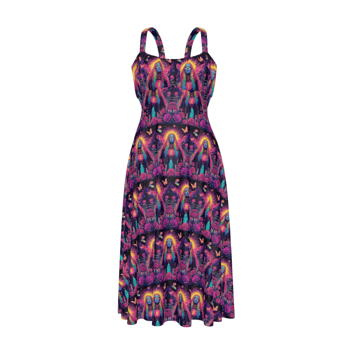 All Over Print Women's Suspender Casual Dress