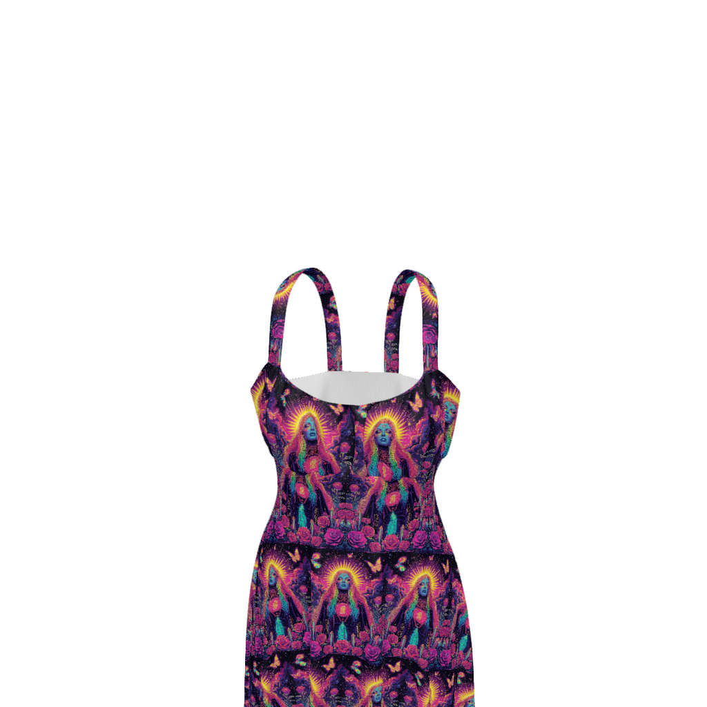 All Over Print Women's Suspender Casual Dress