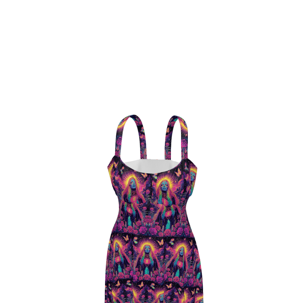 All Over Print Women's Suspender Casual Dress