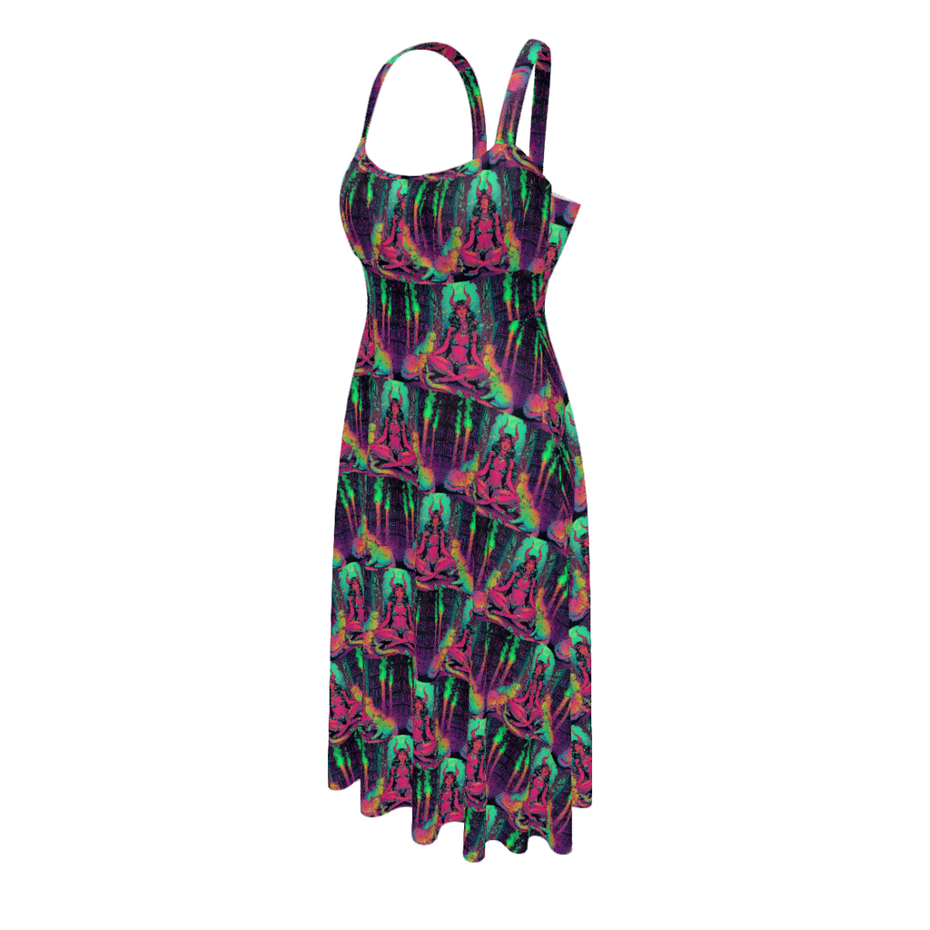 All Over Print Women's Suspender Casual Dress