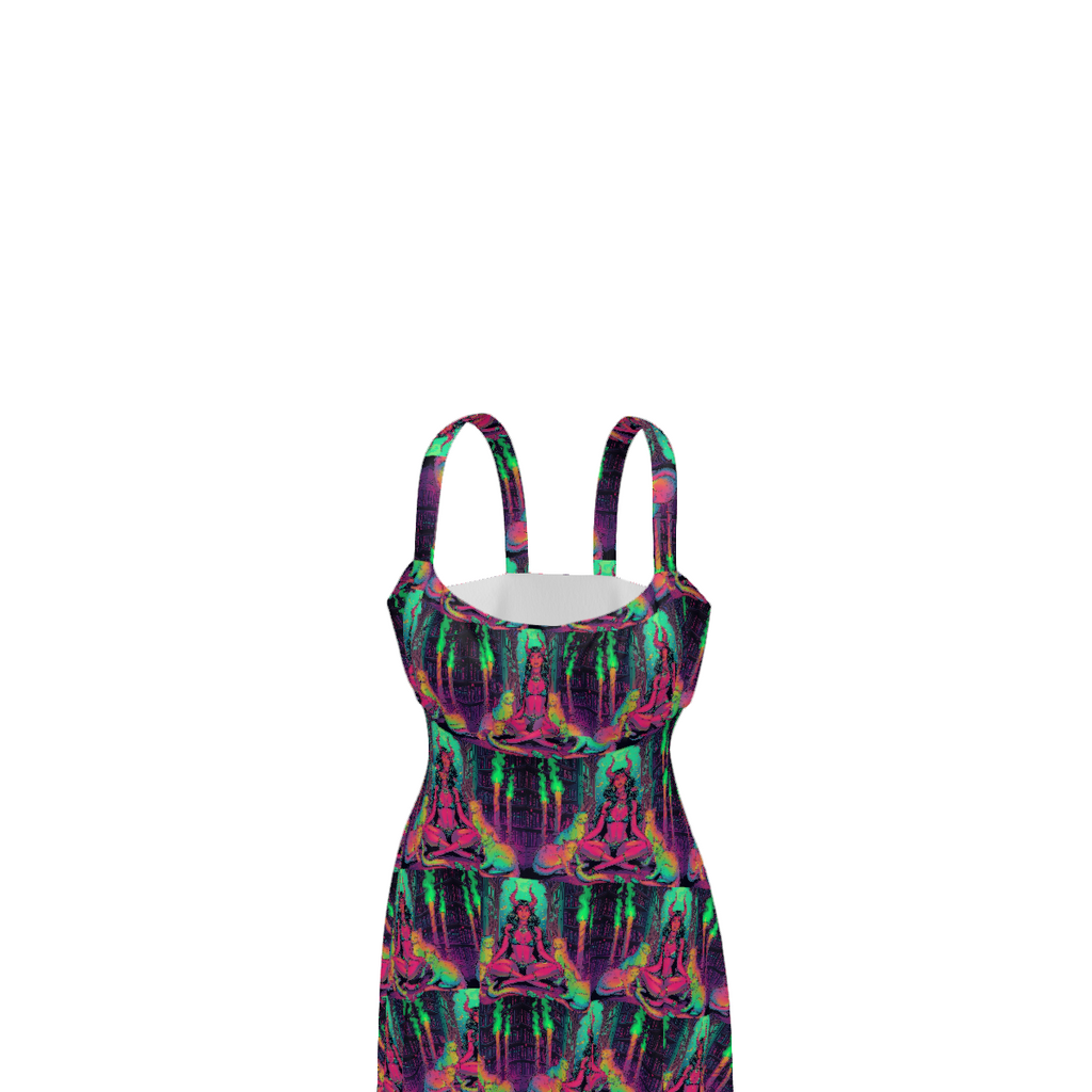 All Over Print Women's Suspender Casual Dress
