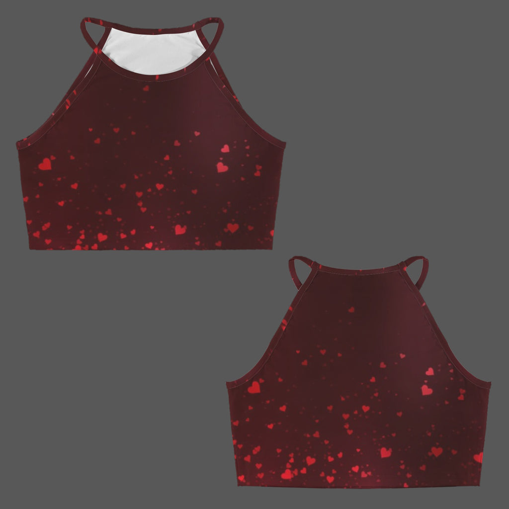 Women's Heart Print Casual Tank Top