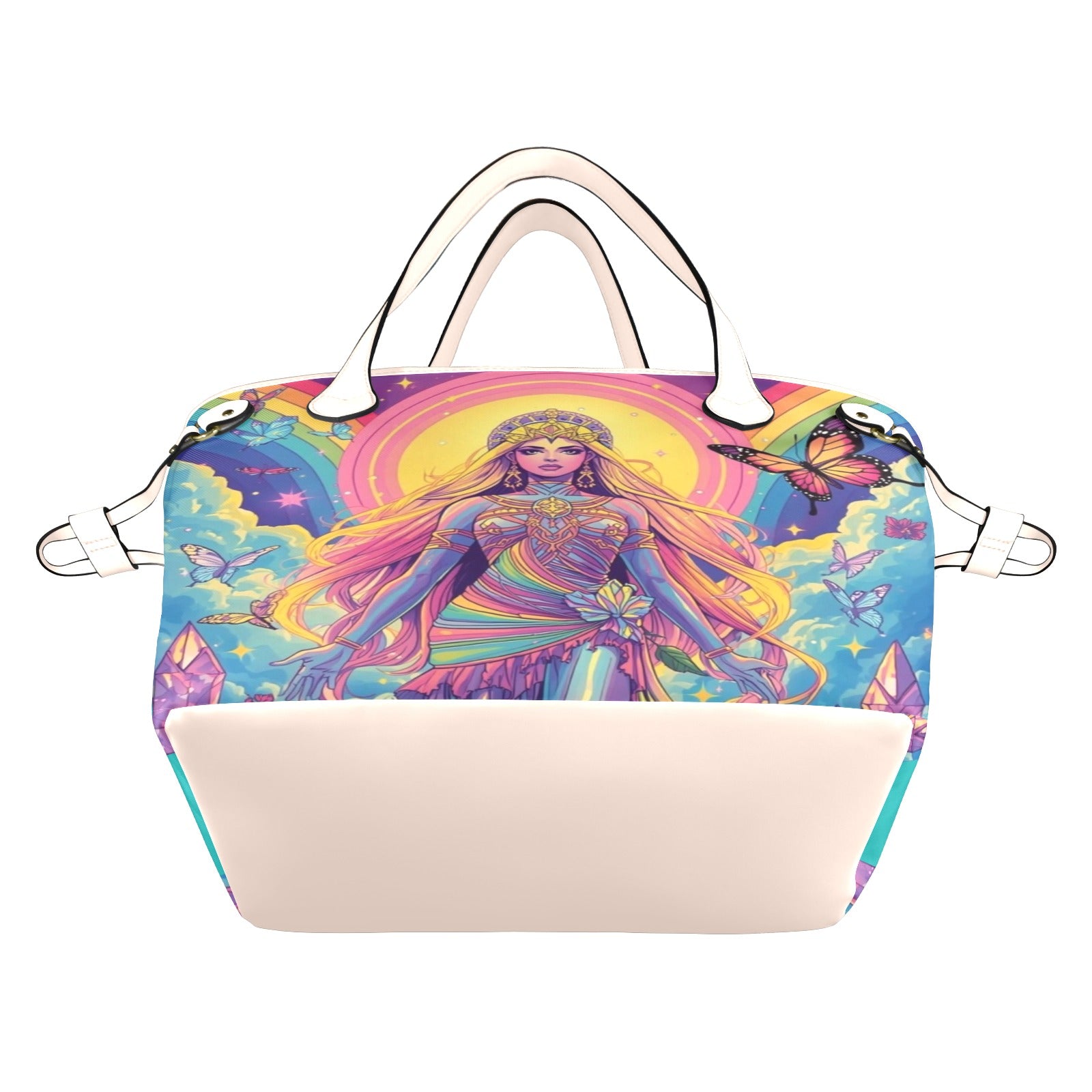 trippy angelic pastel goth tote purse