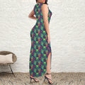 round neck gothic goddess maxi dress 2