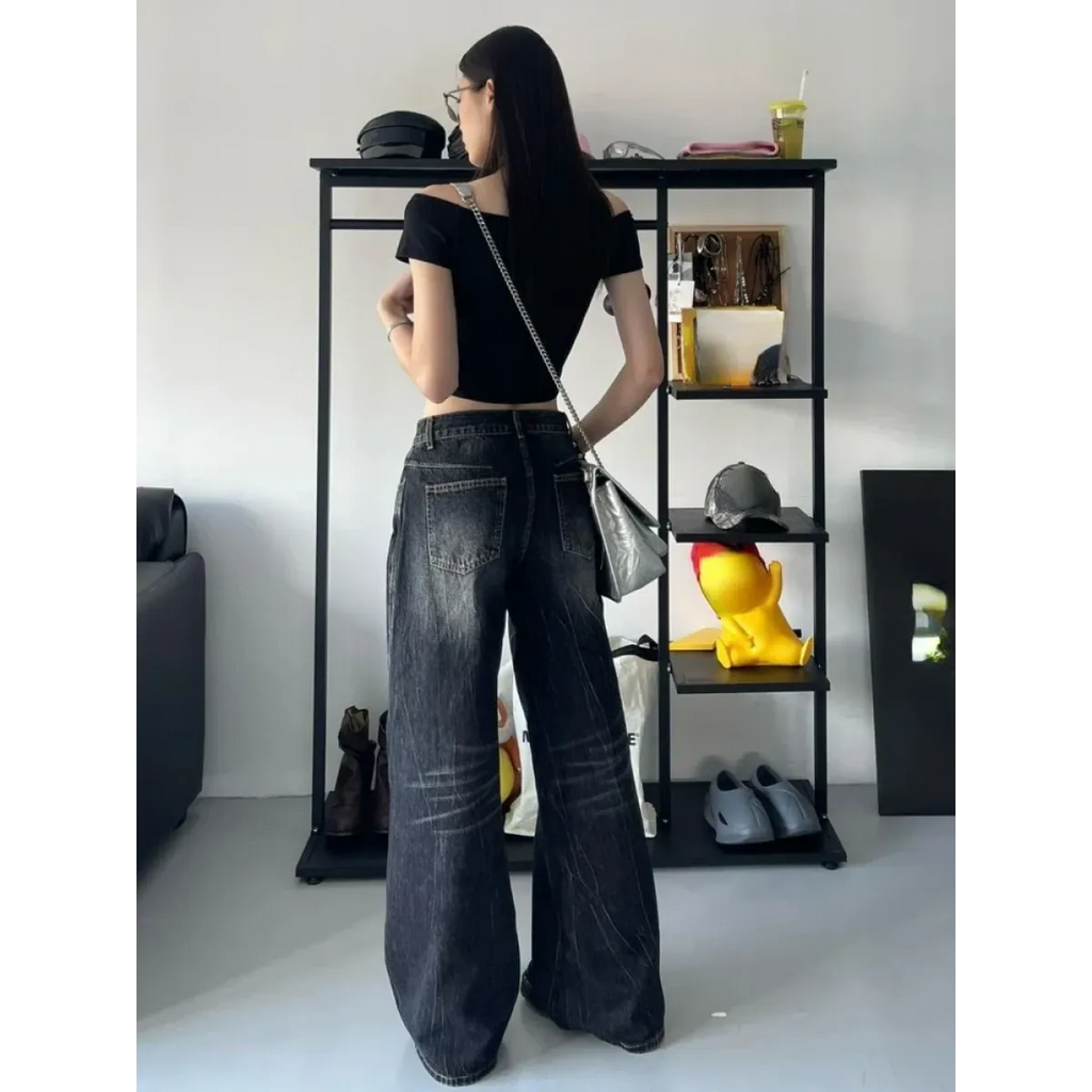 Baggy Y2K Jeans – Grunge Gothic High Street Denim